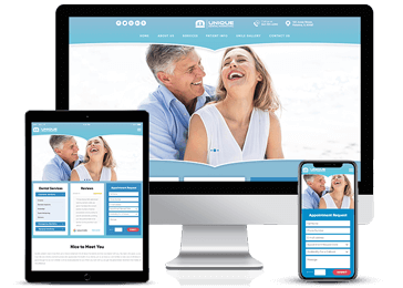 Baby Blue Responsive Web design Example by Unique Dental Marketing