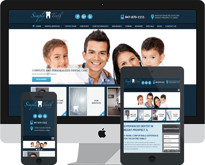 Simply Teeth Responsive Website Example by Unique Dental Marketing